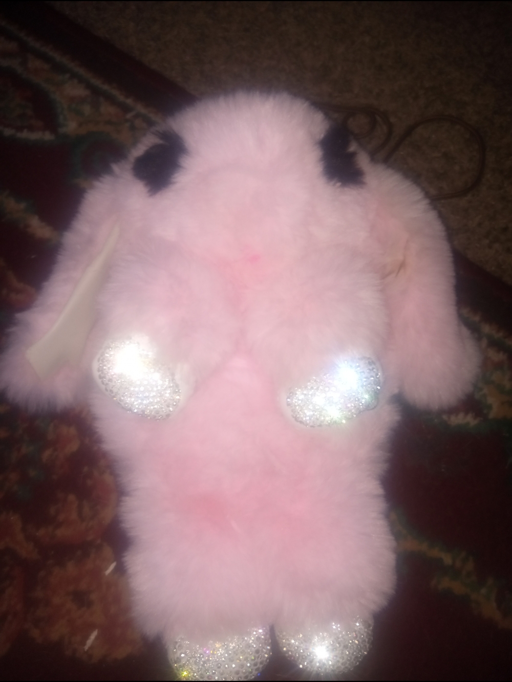 Plush Pink Bunny Crossbody Bag for Kids